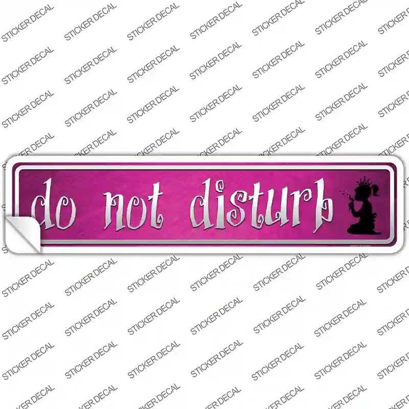 Do Not Disturb Pink Novelty Narrow Sticker Decal