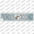 Reindeer Crossing Novelty Narrow Sticker Decal