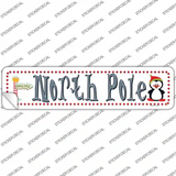 North Pole White Novelty Narrow Sticker Decal
