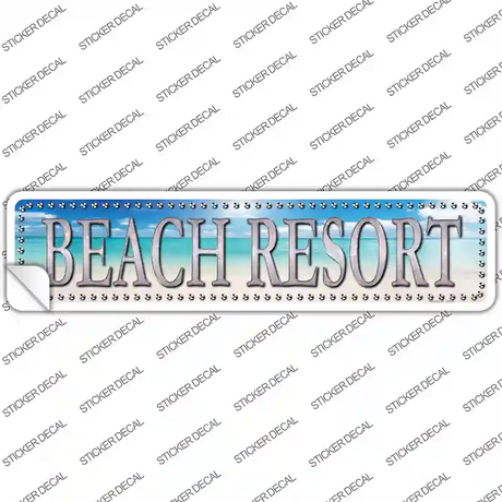 Beach Resort Novelty Narrow Sticker Decal