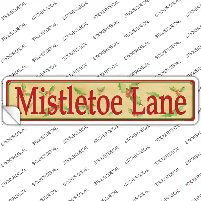 Mistletoe Lane Novelty Narrow Sticker Decal