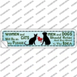 Women & Cats And Men & Dogs Novelty Narrow Sticker Decal