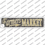Farmers Market Tan Novelty Narrow Sticker Decal