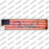 Freedom On American Flag Novelty Narrow Sticker Decal