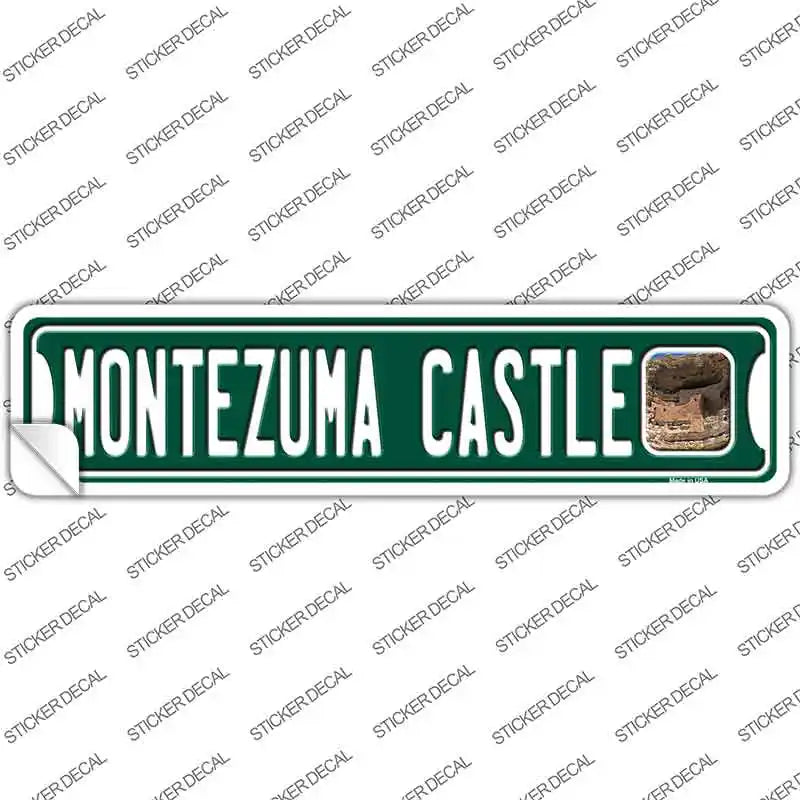Montezuma Castle Green Novelty Narrow Sticker Decal
