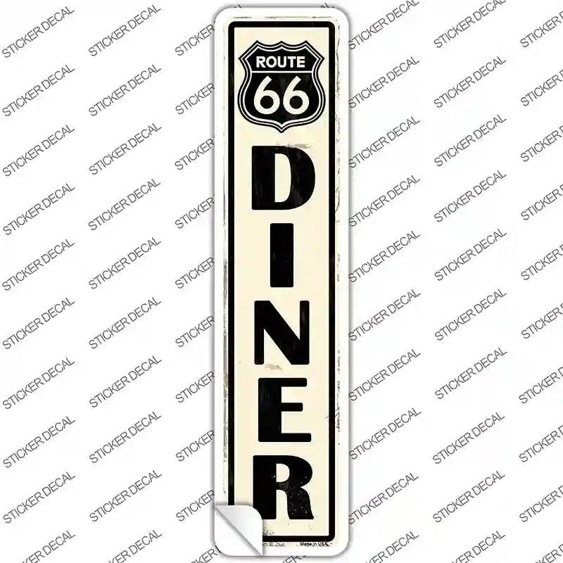 Route 66 Diner Novelty Narrow Sticker Decal