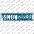 Snow Dr Novelty Narrow Sticker Decal