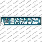 Shalom Menorah Novelty Narrow Sticker Decal