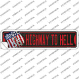 Highway To Hell Route 66 Novelty Narrow Sticker Decal