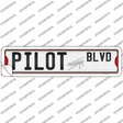 Pilot Blvd Novelty Narrow Sticker Decal