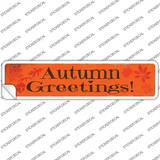 Autumn Greetings Novelty Narrow Sticker Decal