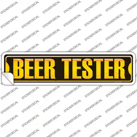 Beer Tester Novelty Narrow Sticker Decal