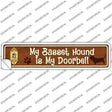 Basset Hound Is Doorbell Novelty Narrow Sticker Decal
