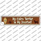 Cairn Terrier Is Doorbell Novelty Narrow Sticker Decal