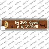 Jack Russell Is Doorbell Novelty Narrow Sticker Decal