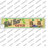 Tiki Bar Open Novelty Narrow Sticker Decal