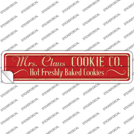Mrs Claus Cookie Co Novelty Narrow Sticker Decal