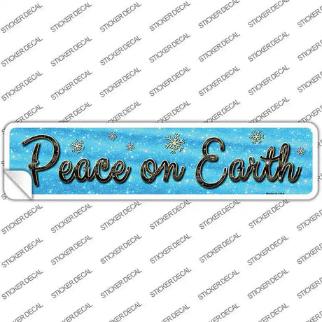 Peace On Earth Novelty Narrow Sticker Decal