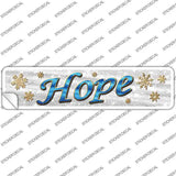 Hope With Snowflakes Novelty Narrow Sticker Decal
