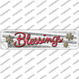Blessings With Snowflakes Novelty Narrow Sticker Decal