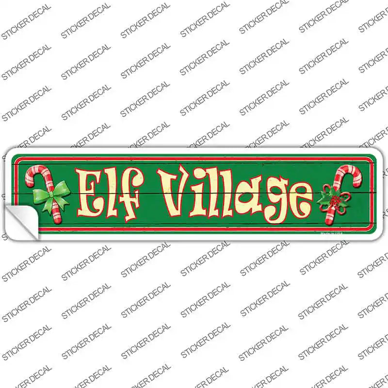 Elf Village Novelty Narrow Sticker Decal