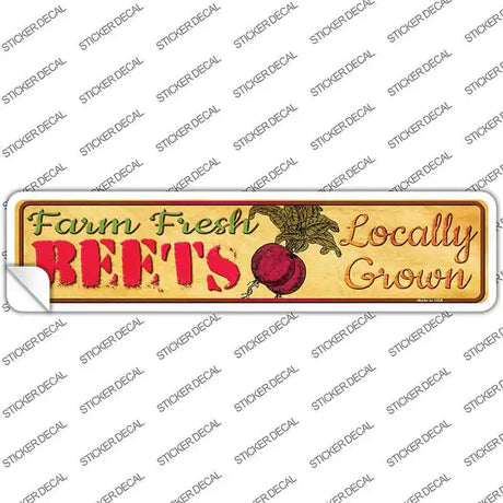 Farm Fresh Beets Novelty Narrow Sticker Decal
