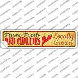 Farm Fresh Red Chillis Novelty Narrow Sticker Decal