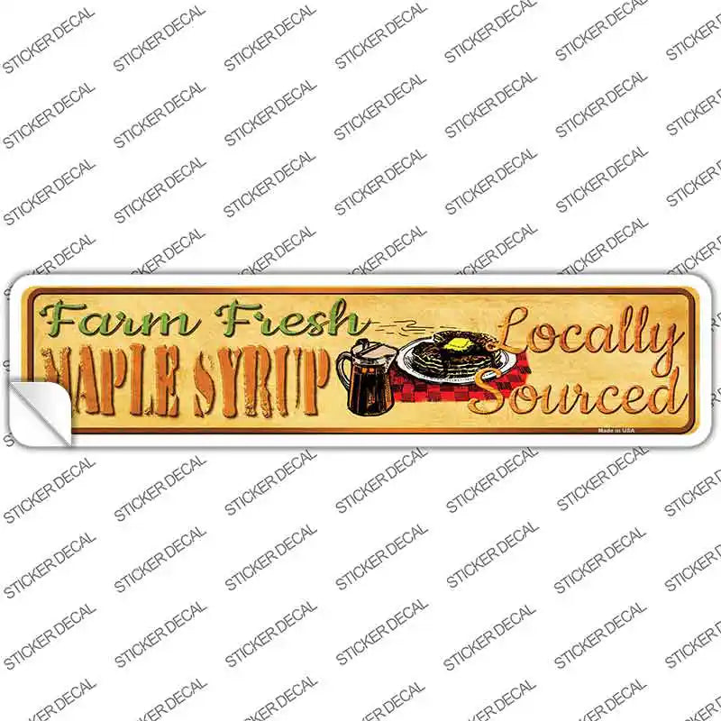 Farm Fresh Maple Syrup Novelty Narrow Sticker Decal
