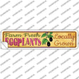 Farm Fresh Eggplants Novelty Narrow Sticker Decal