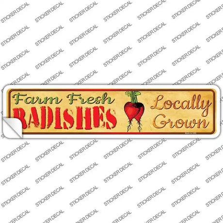 Farm Fresh Radishes Novelty Narrow Sticker Decal