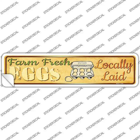 Farm Fresh Eggs Novelty Narrow Sticker Decal