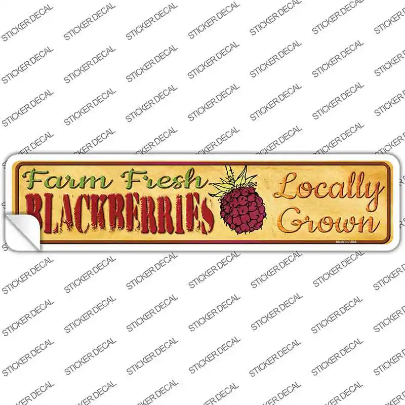 Farm Fresh Blackberries Novelty Narrow Sticker Decal