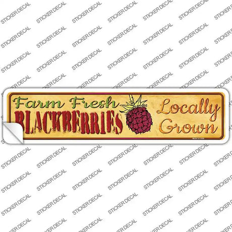 Farm Fresh Blackberries Novelty Narrow Sticker Decal