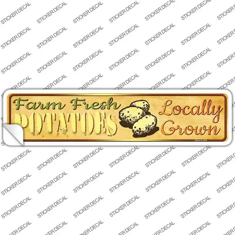 Farm Fresh Potatoes Novelty Narrow Sticker Decal