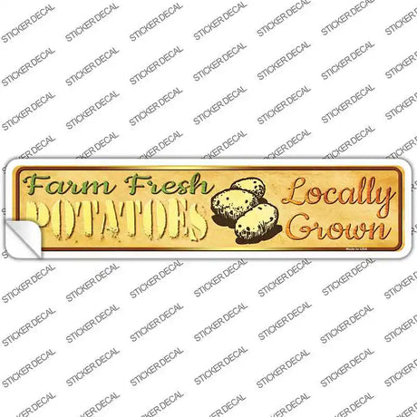 Farm Fresh Potatoes Novelty Narrow Sticker Decal