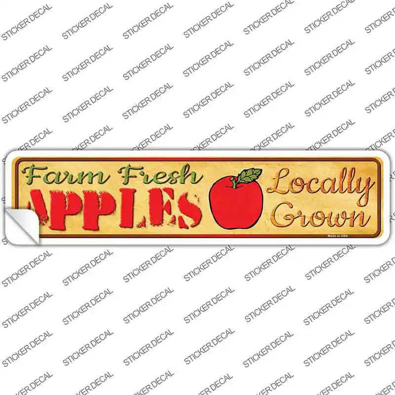 Farm Fresh Apples Novelty Narrow Sticker Decal