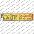 Farm Fresh Sage Novelty Narrow Sticker Decal
