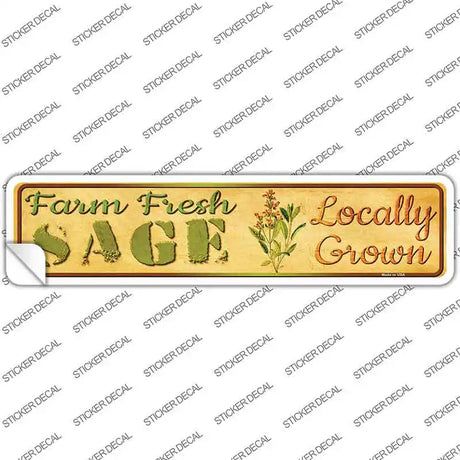 Farm Fresh Sage Novelty Narrow Sticker Decal