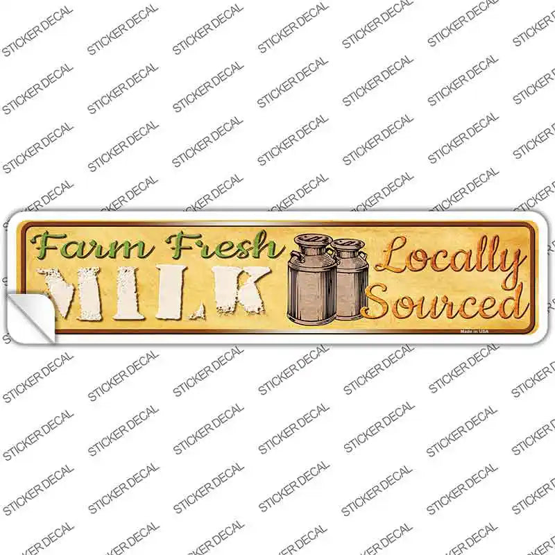 Farm Fresh Milk Novelty Narrow Sticker Decal