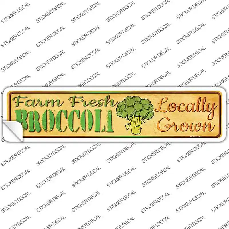 Farm Fresh Broccoli Novelty Narrow Sticker Decal