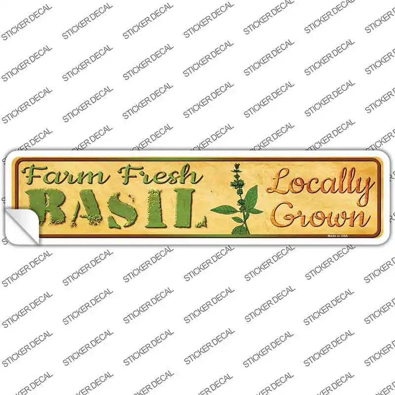 Farm Fresh Basil Novelty Narrow Sticker Decal