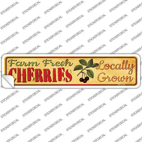 Farm Fresh Cherries Novelty Narrow Sticker Decal
