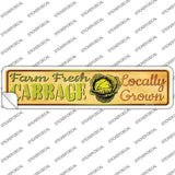 Farm Fresh Cabbage Novelty Narrow Sticker Decal