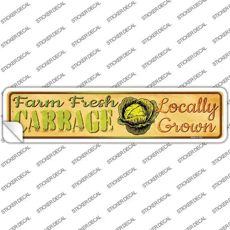 Farm Fresh Cabbage Novelty Narrow Sticker Decal