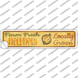 Farm Fresh Onions Novelty Narrow Sticker Decal