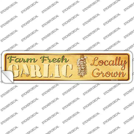 Farm Fresh Garlic Novelty Narrow Sticker Decal