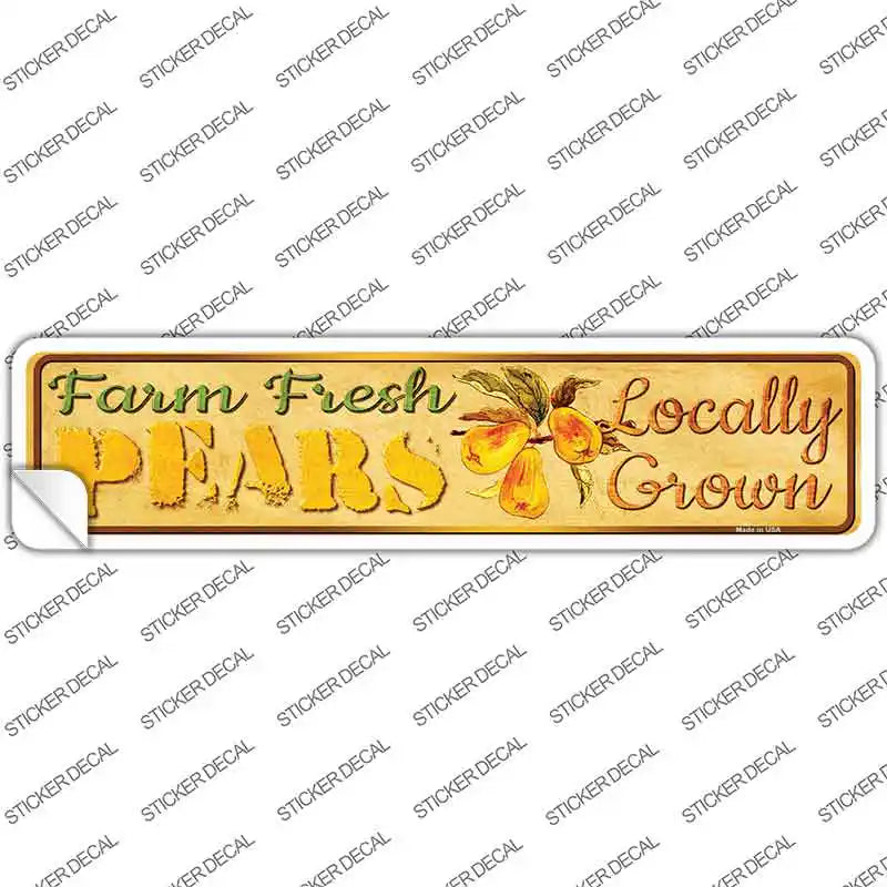 Farm Fresh Pears Novelty Narrow Sticker Decal