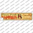 Farm Fresh Raspberries Novelty Narrow Sticker Decal