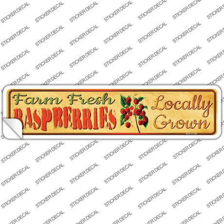 Farm Fresh Raspberries Novelty Narrow Sticker Decal