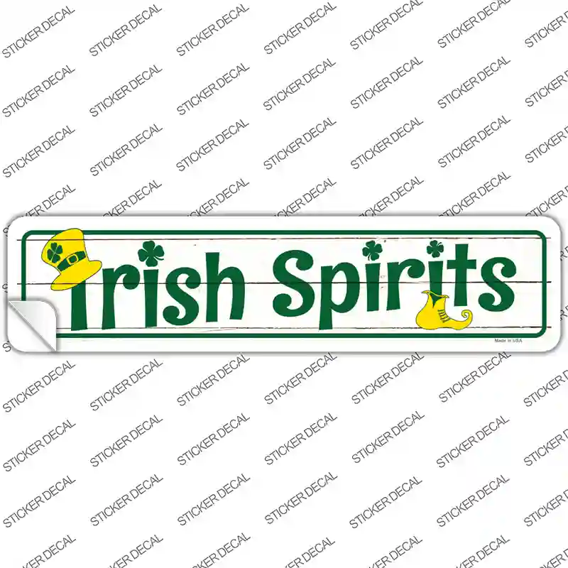 Irish Spirits Novelty Narrow Sticker Decal